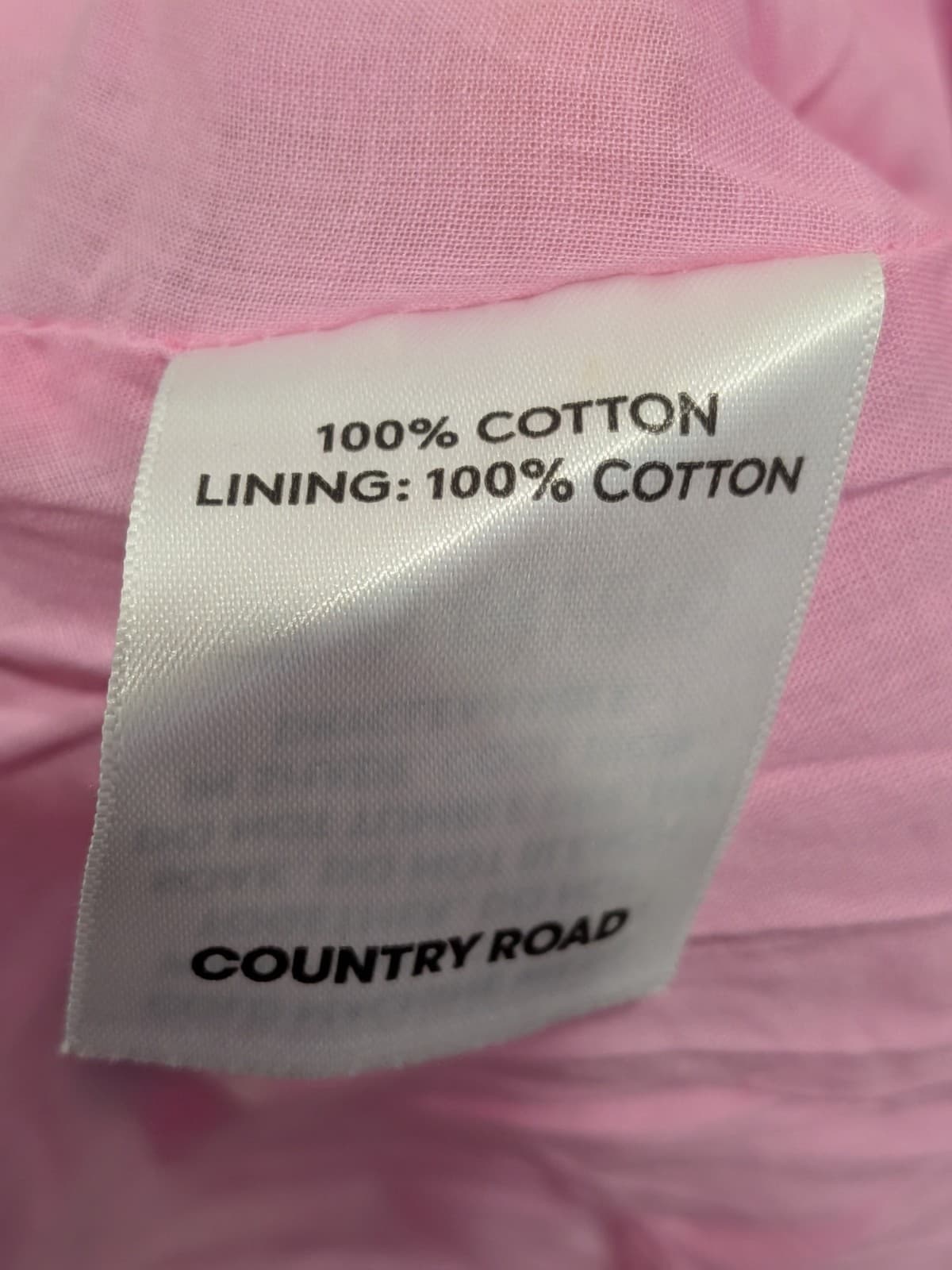 Country Road Pleated Pink Cotton Mini Dress Shirred Back Long Sleeve Size 16... — photo 10 of 15