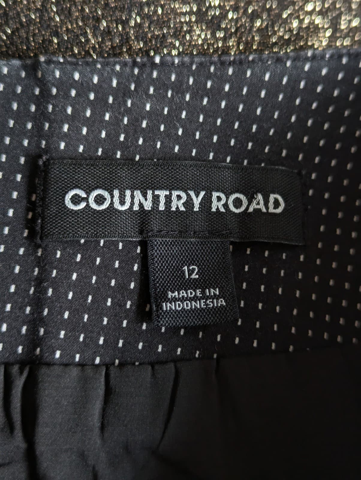 Country Road Skirt Size 12 Aus 8 Us Black Grey Stretch Cotton Workwear Cocktail — photo 6 of 8