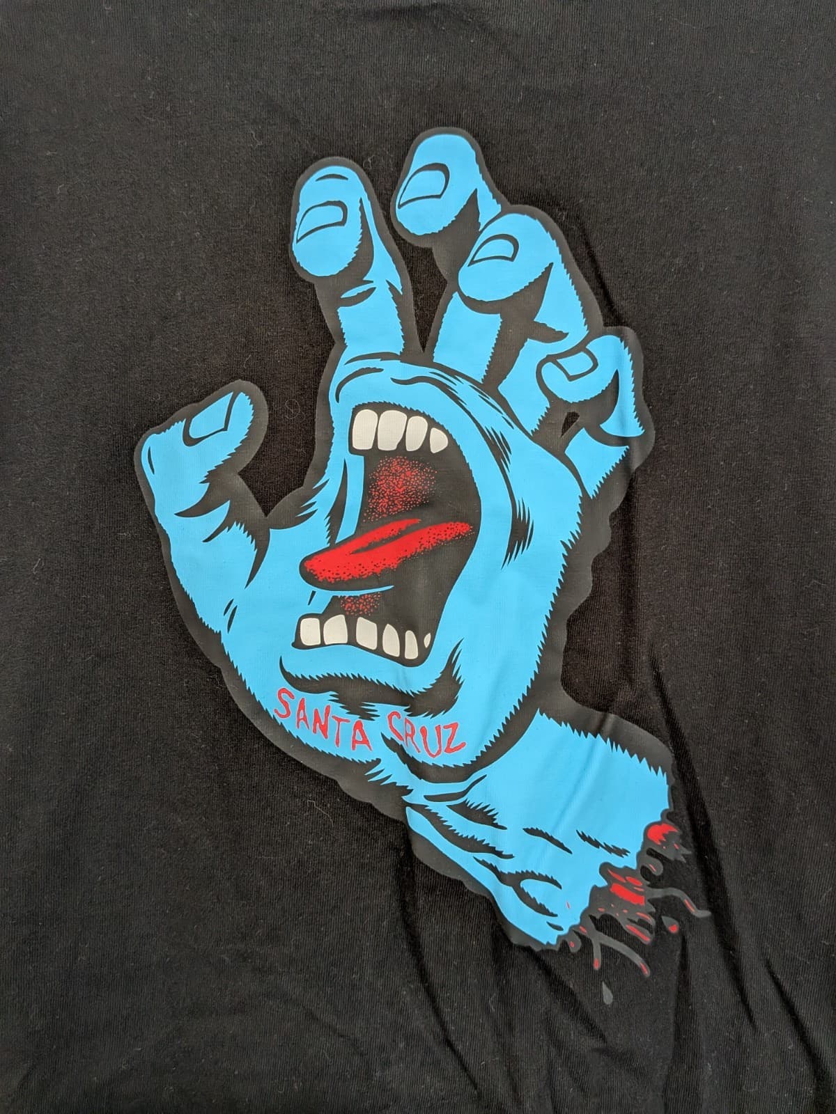 Santa Cruz Kids Tee Black Screaming Hand Graphic Skate Streetwear Youth Size 14 — photo 7 of 8