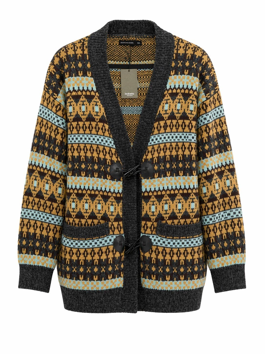 Isabella The Label Cardigan Womens AUS ML BNWT Boho Aztec Knit Grandpa Y2K — photo 2 of 10