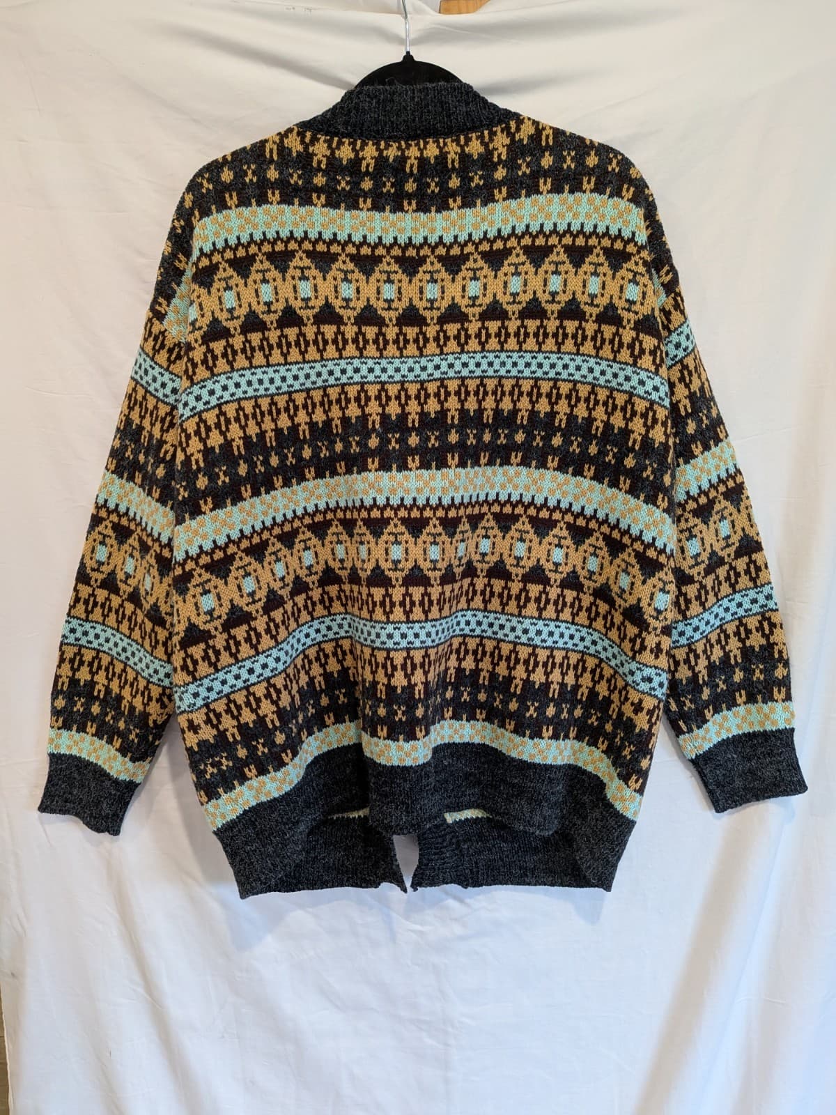 Isabella The Label Cardigan Womens AUS ML BNWT Boho Aztec Knit Grandpa Y2K — photo 10 of 10