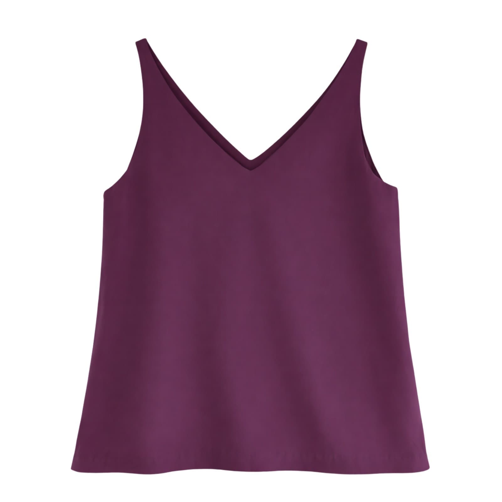 Sheike Sleeveless Top Plum Purple V Neck Layering Blouse Size Aus 14 US 10 — photo 1 of 6