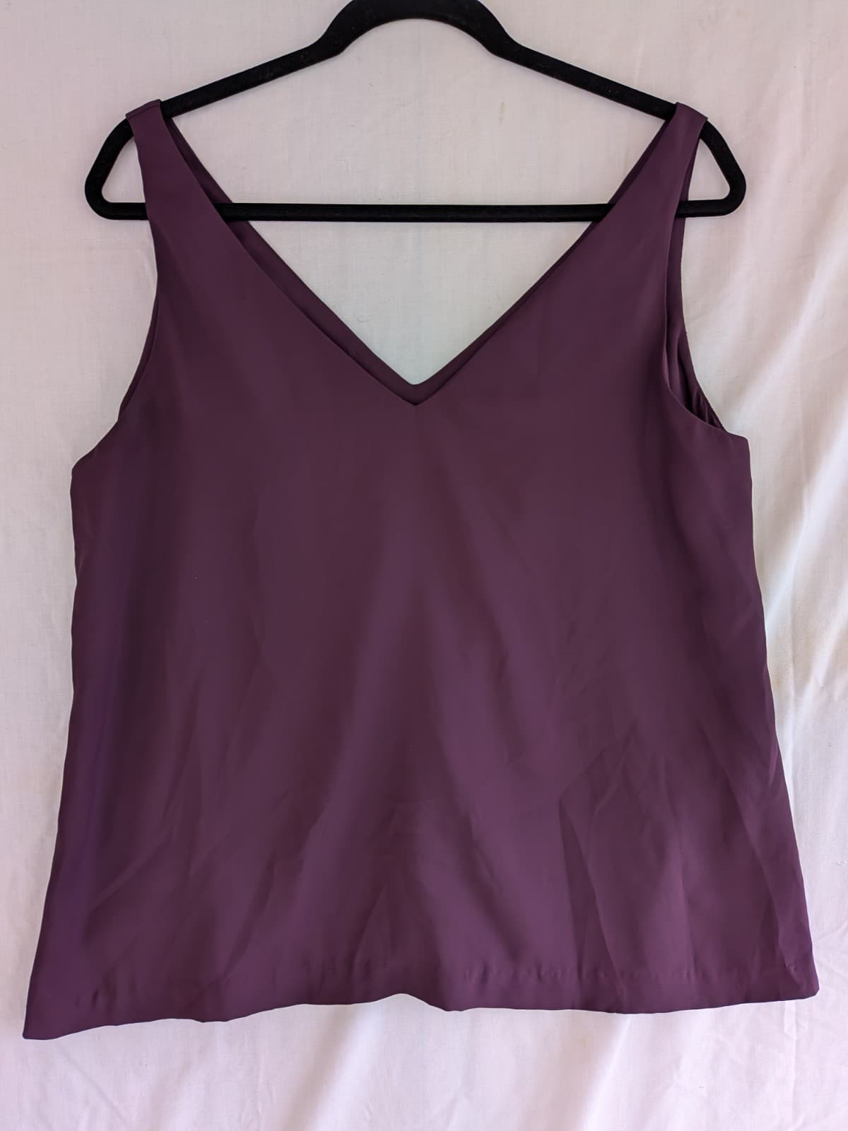 Sheike Sleeveless Top Plum Purple V Neck Layering Blouse Size Aus 14 US 10 — photo 2 of 6