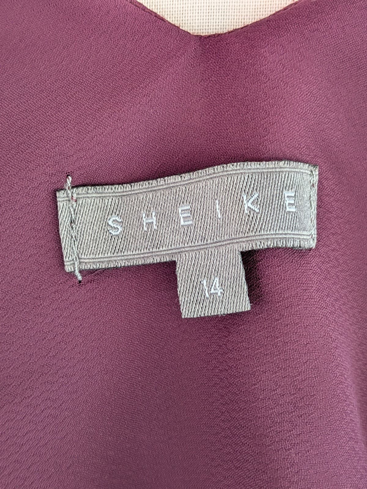 Sheike Sleeveless Top Plum Purple V Neck Layering Blouse Size Aus 14 US 10 — photo 5 of 6