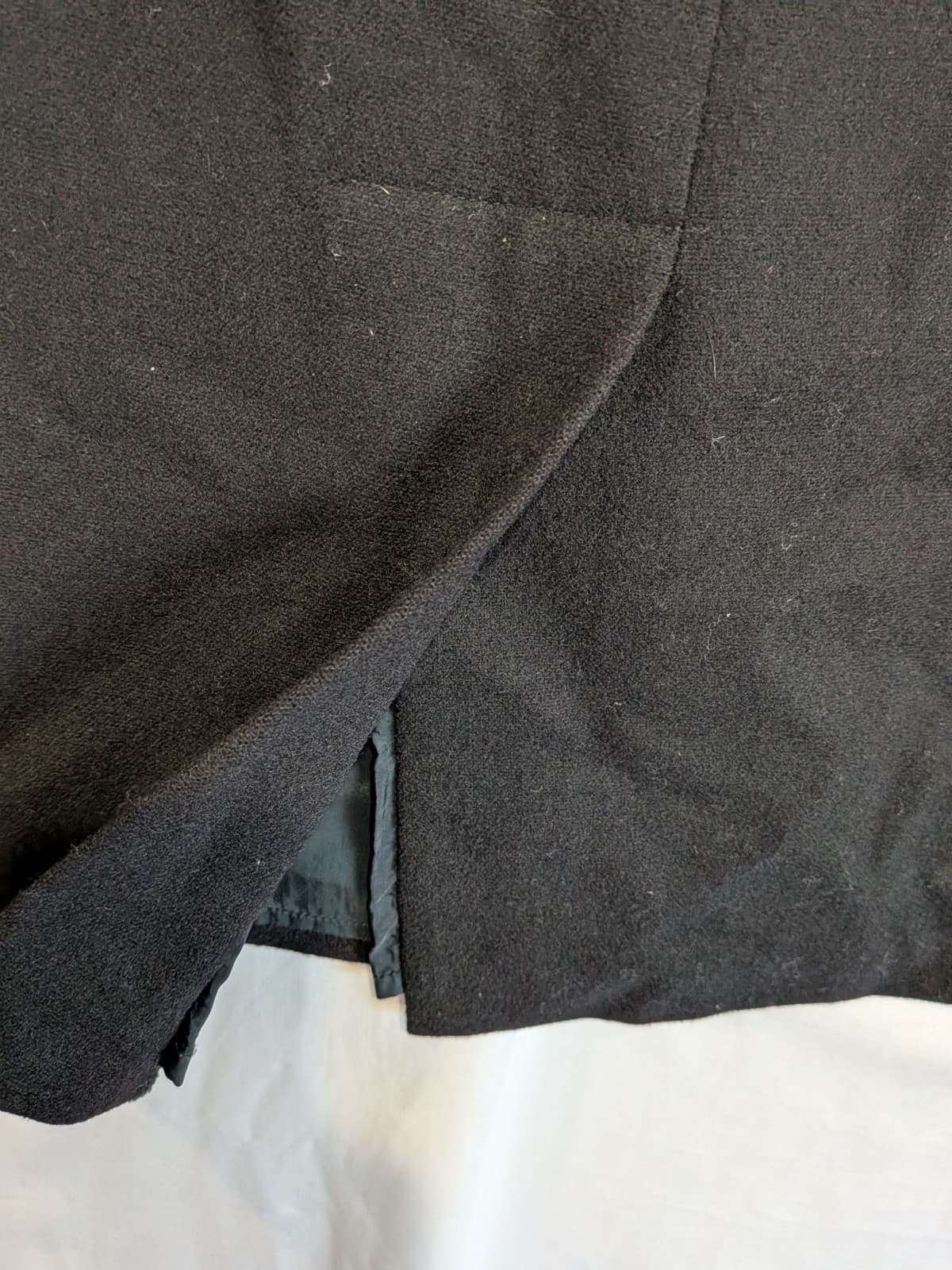Vintage Perri Cutten Skirt AU 16 US 12 Black Pure New Wool Pencil Corporate — photo 5 of 9