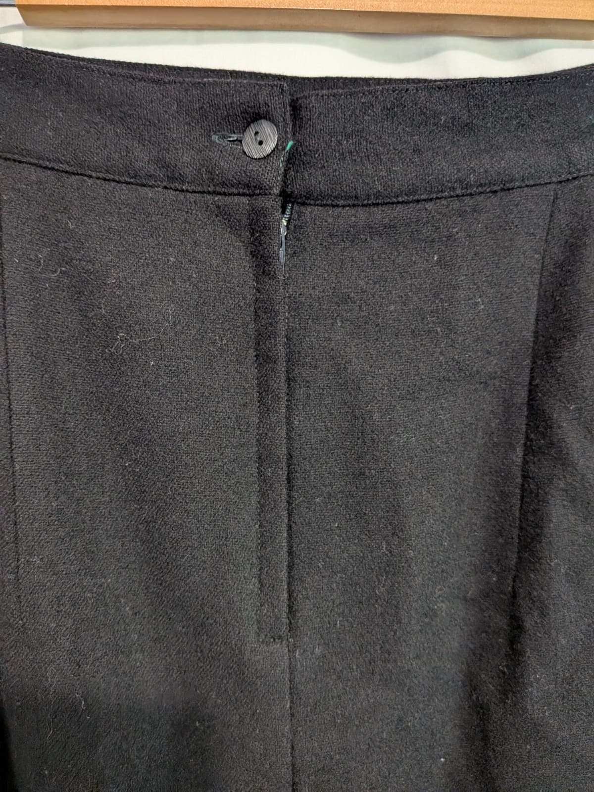 Vintage Perri Cutten Skirt AU 16 US 12 Black Pure New Wool Pencil Corporate — photo 6 of 9