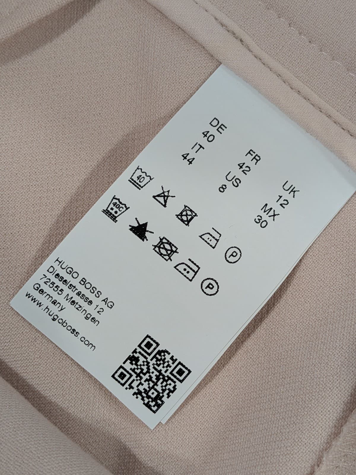Hugo Boss Trousers Size AU 12 US 8 Blush Pink Straight Leg Corporate Office... — photo 7 of 9