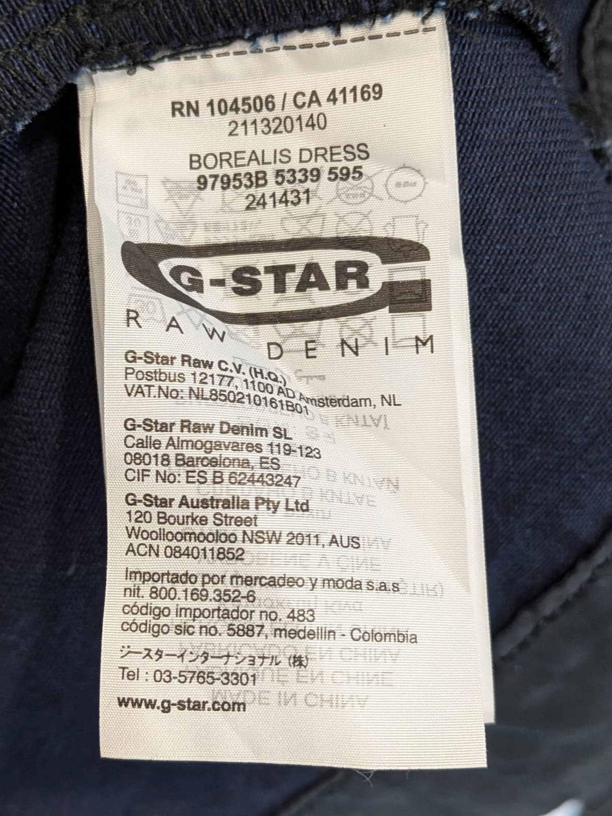 G-Star Raw Denim Borealis Dress S Blue Sleeveless A Line Mini Pocket Casual — photo 5 of 12