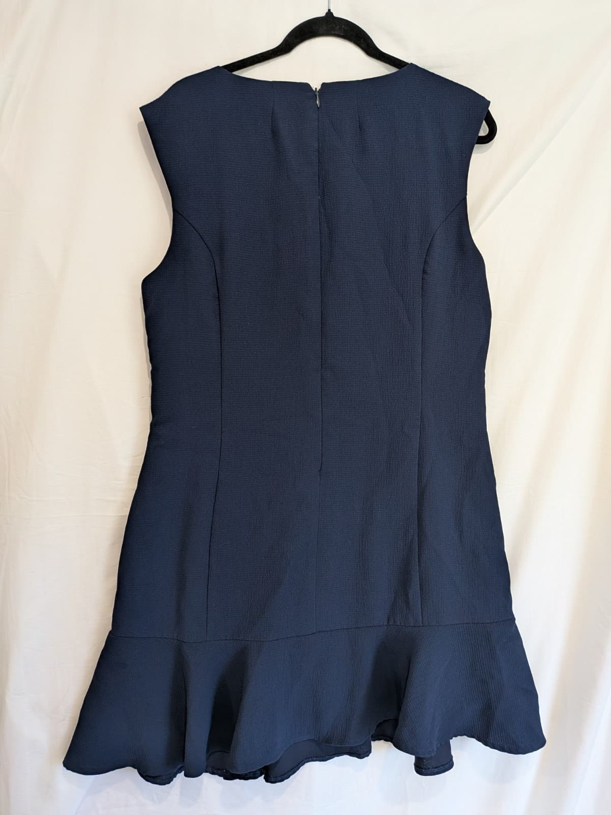 Portmans Dress Size 16 Plus Size Navy Mini Fit Flare Textured Sleeveless Party — photo 8 of 10
