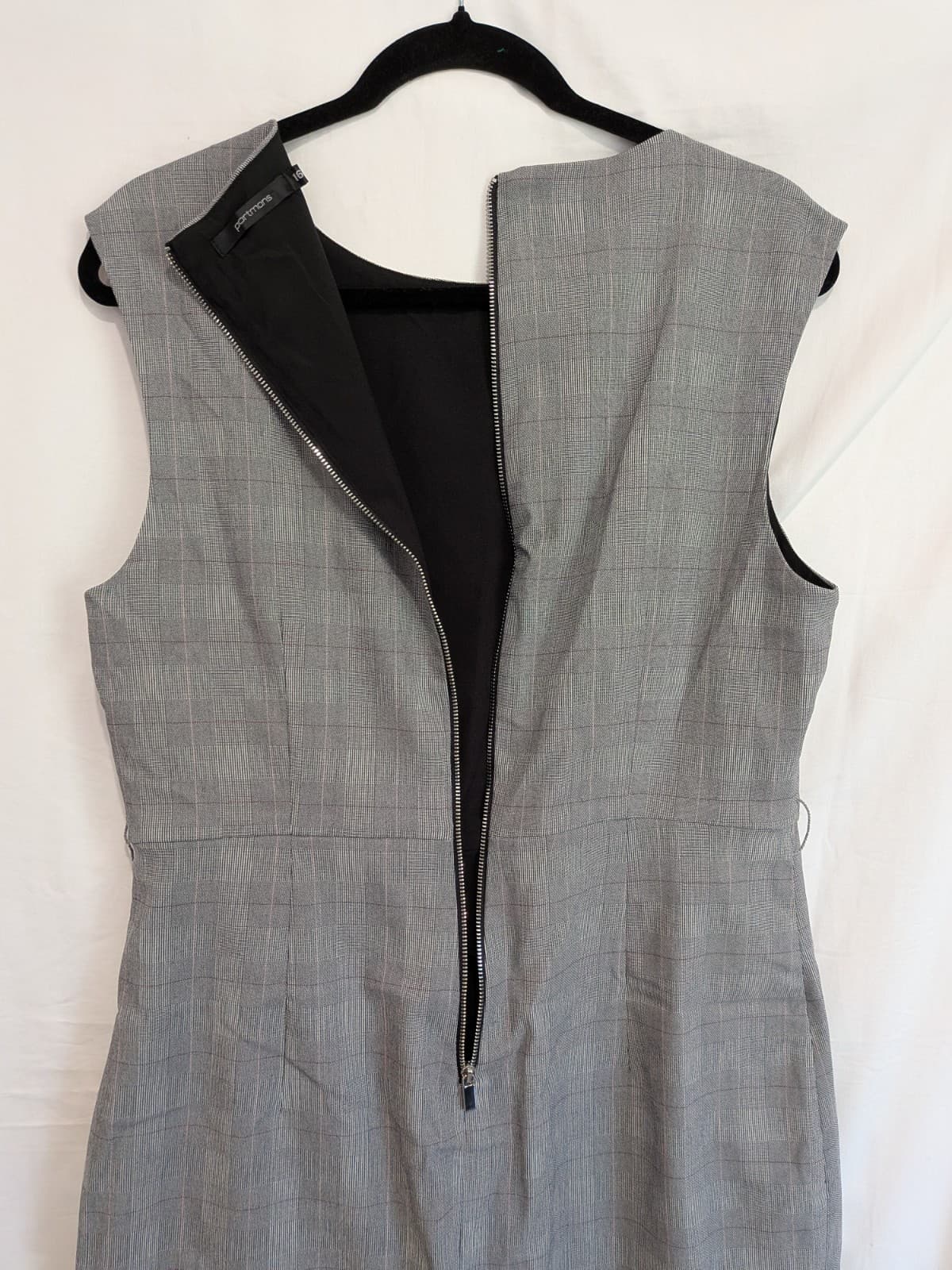 Portmans Dress Size 16 AUS 12 US Grey Check Pencil Work Office Corporate — photo 12 of 12