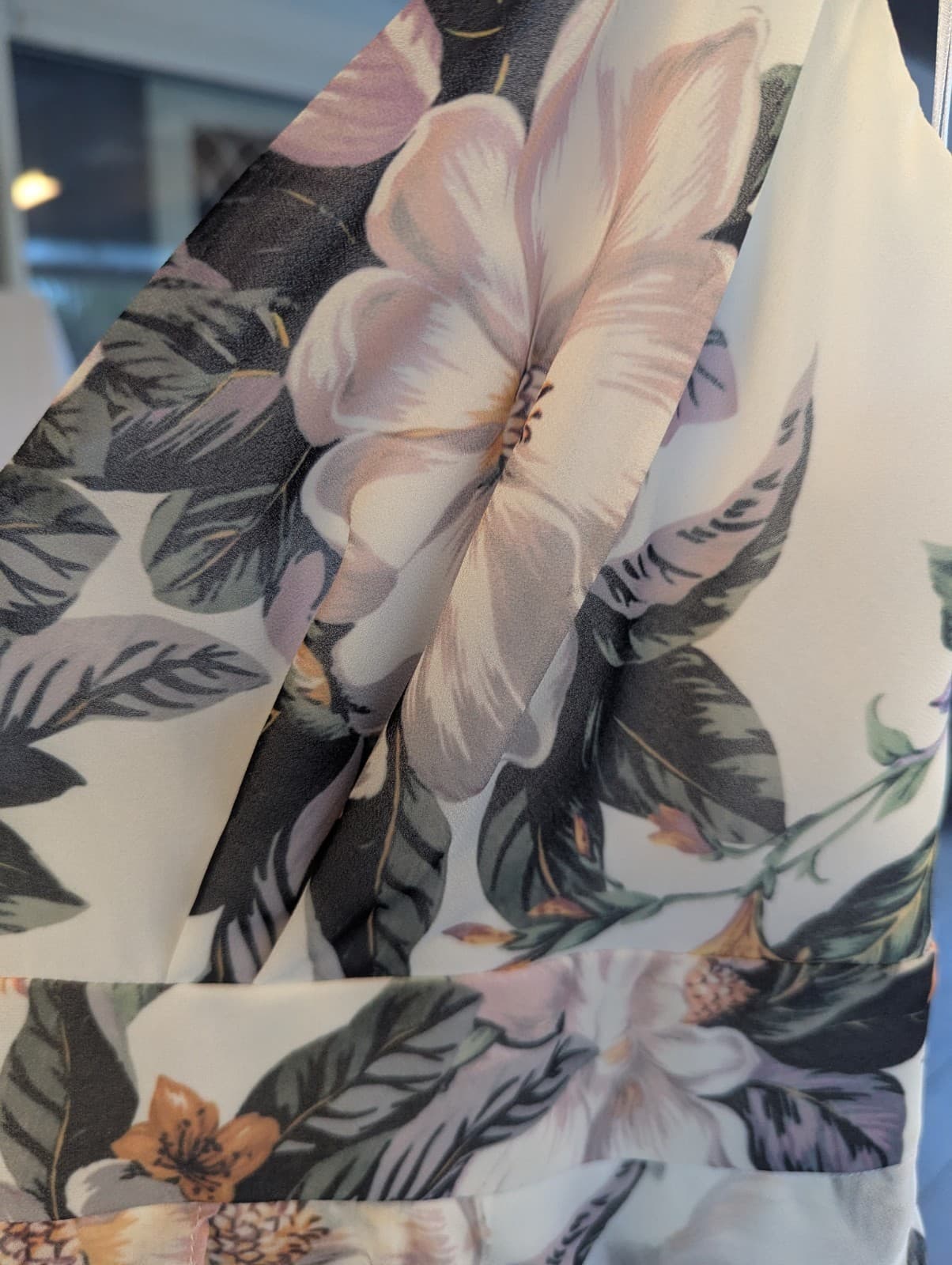 Sheike Dress White Floral Maxi High Low Ruffle Hem Wedding Guest Size 10 AU 6 US — photo 12 of 15
