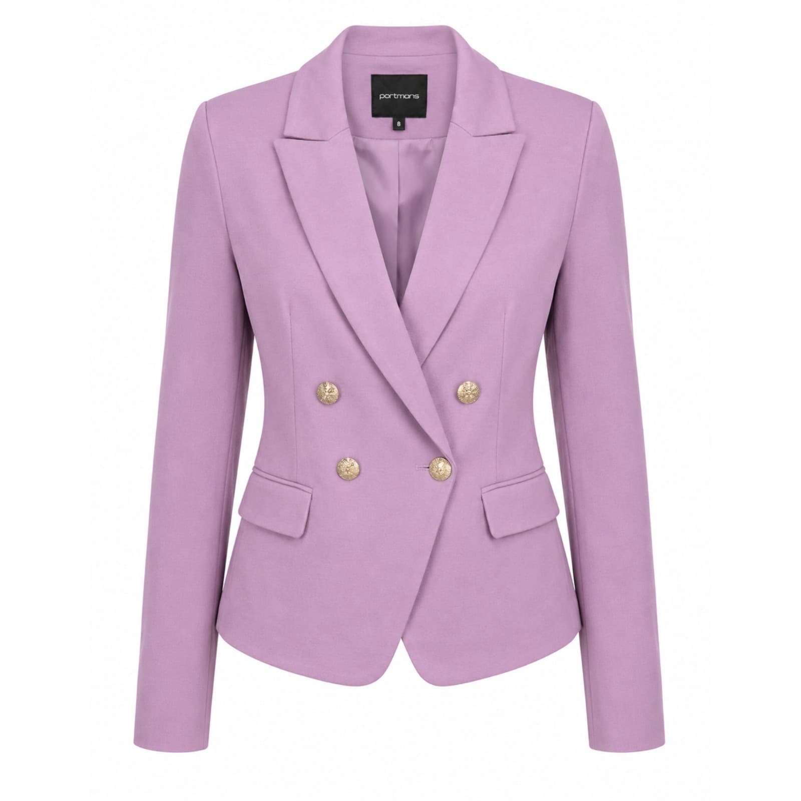 Portmans Blazer Size 8 AUS 4 US Lilac Double Breasted Work Corporate Jacket — photo 1 of 8
