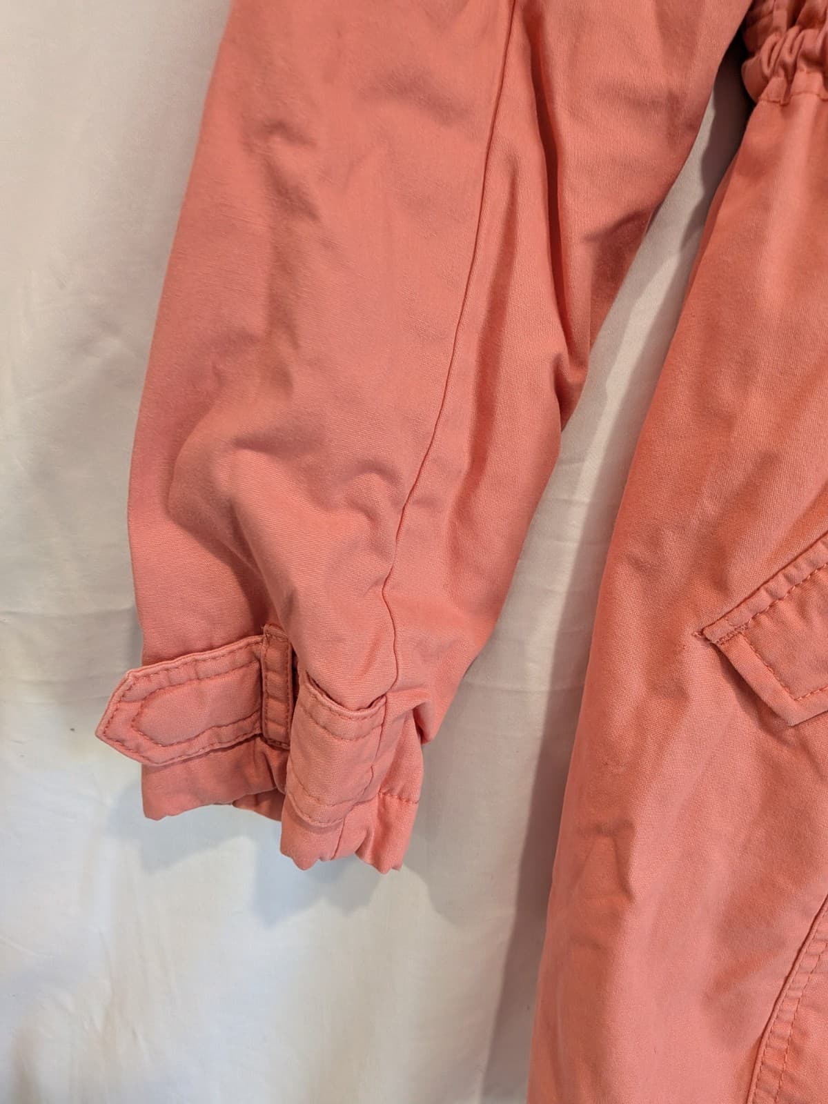 Giordano Parka Jacket Size L Pink Faux Fur Lined Hooded Winter Coat Warm Casual — photo 5 of 16