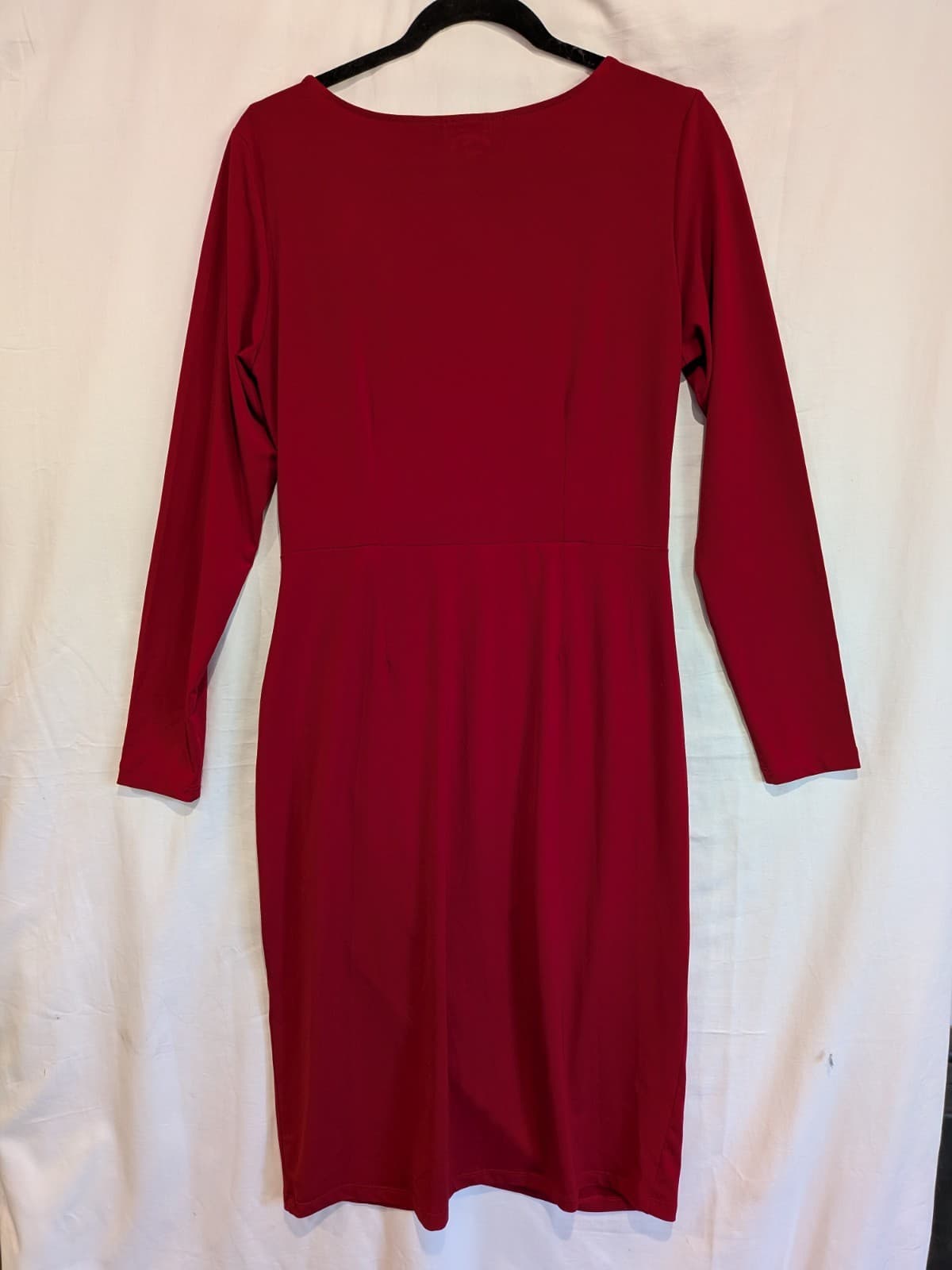 Leona Edmiston Ruby Dress AUS 10 US 6 Red Ruched Wrap Cocktail Party Stretch — photo 6 of 6