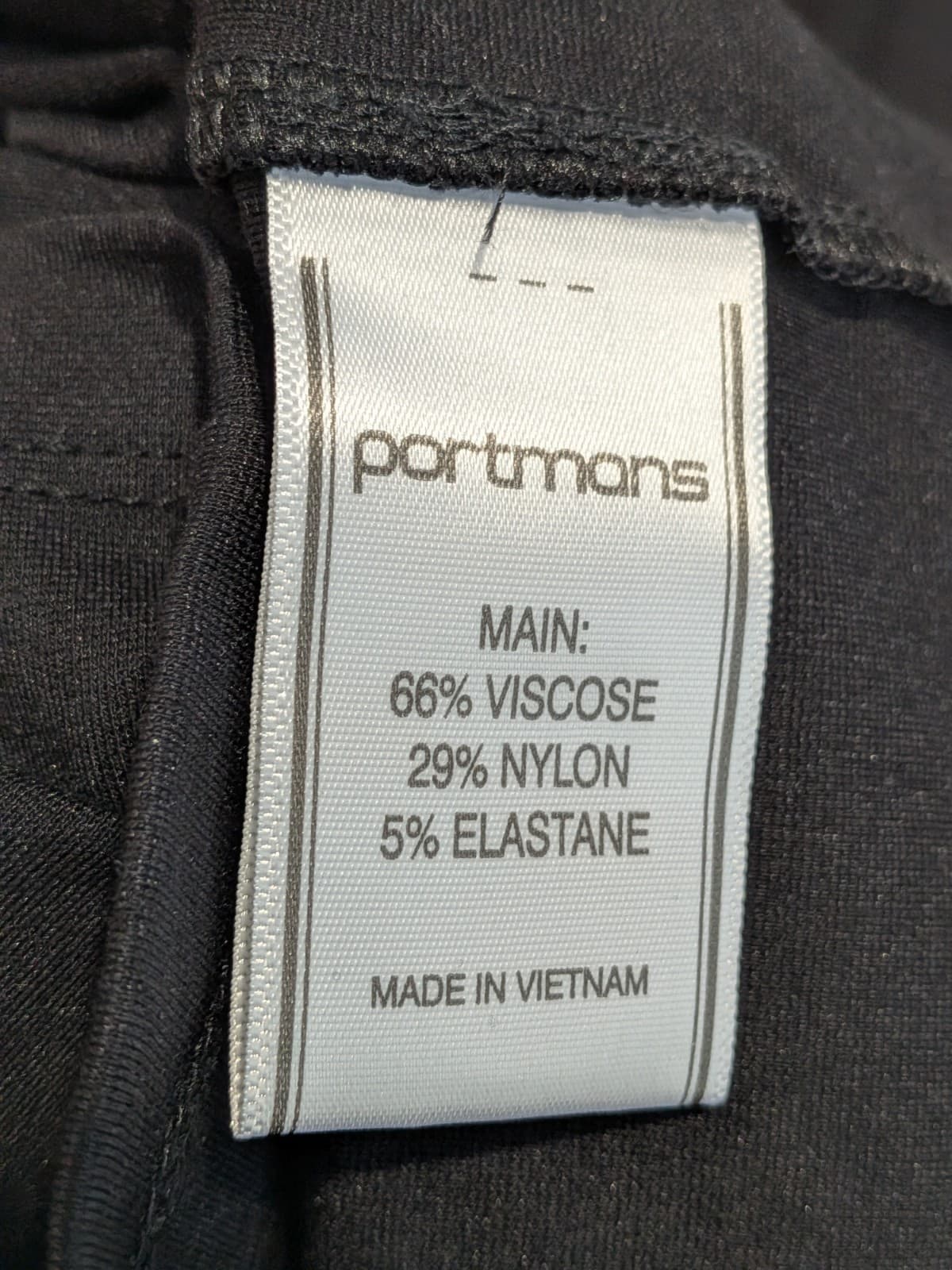 Portmans Black Peplum Pencil Dress Size 12 AUS US 8 Corporate Stretch Work — photo 7 of 9