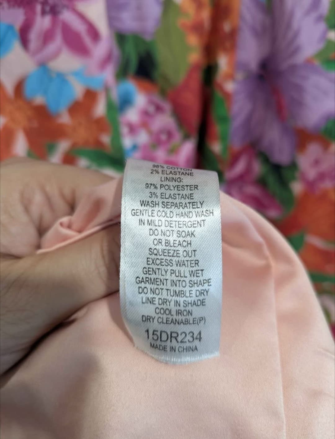 Review Dress Size AUS 10 US 6 Floral Pink Cotton Pencil Cocktail Wedding — photo 11 of 11