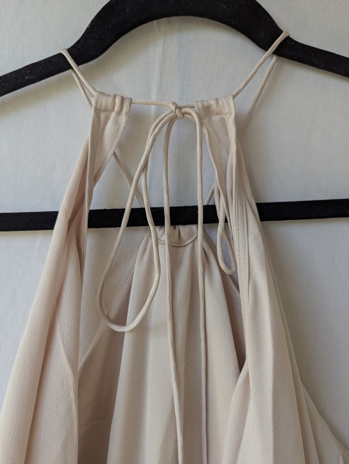 Shona Joy Dress Nude Halter Neck Layered Midi Cocktail Wedding Size Aus 14 Us 10 — photo 11 of 12