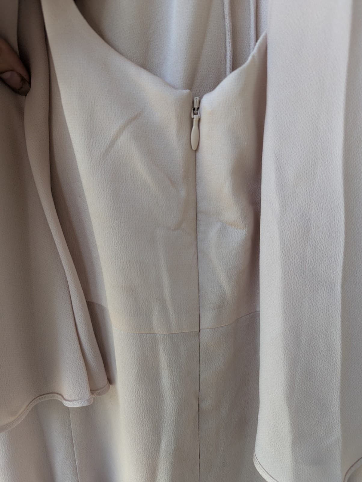 Shona Joy Dress Nude Halter Neck Layered Midi Cocktail Wedding Size Aus 14 Us 10 — photo 10 of 12