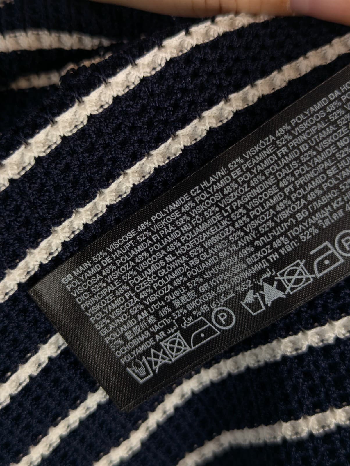 Forever New Chrissy Stripe Dress Knit Navy White Beach Boho Size AUS 16 US 12 — photo 10 of 11
