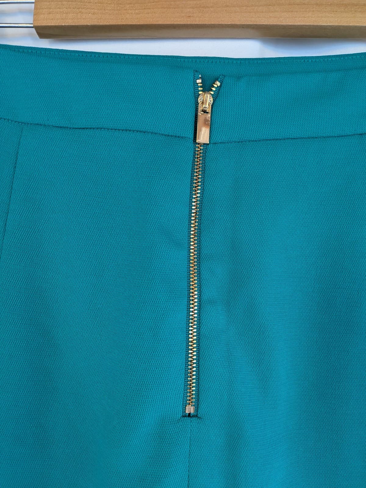 Portmans Green A Line Skirt Size 14 Work Office Career Zip Back Mini — photo 7 of 8