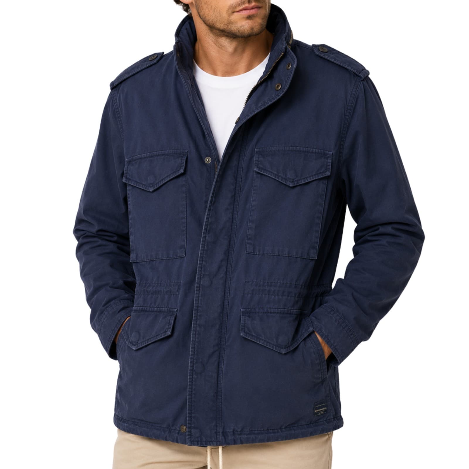 Academy Brand Jacket Mens Large Navy Military Field Utility Cotton Coat — photo 1 of 14