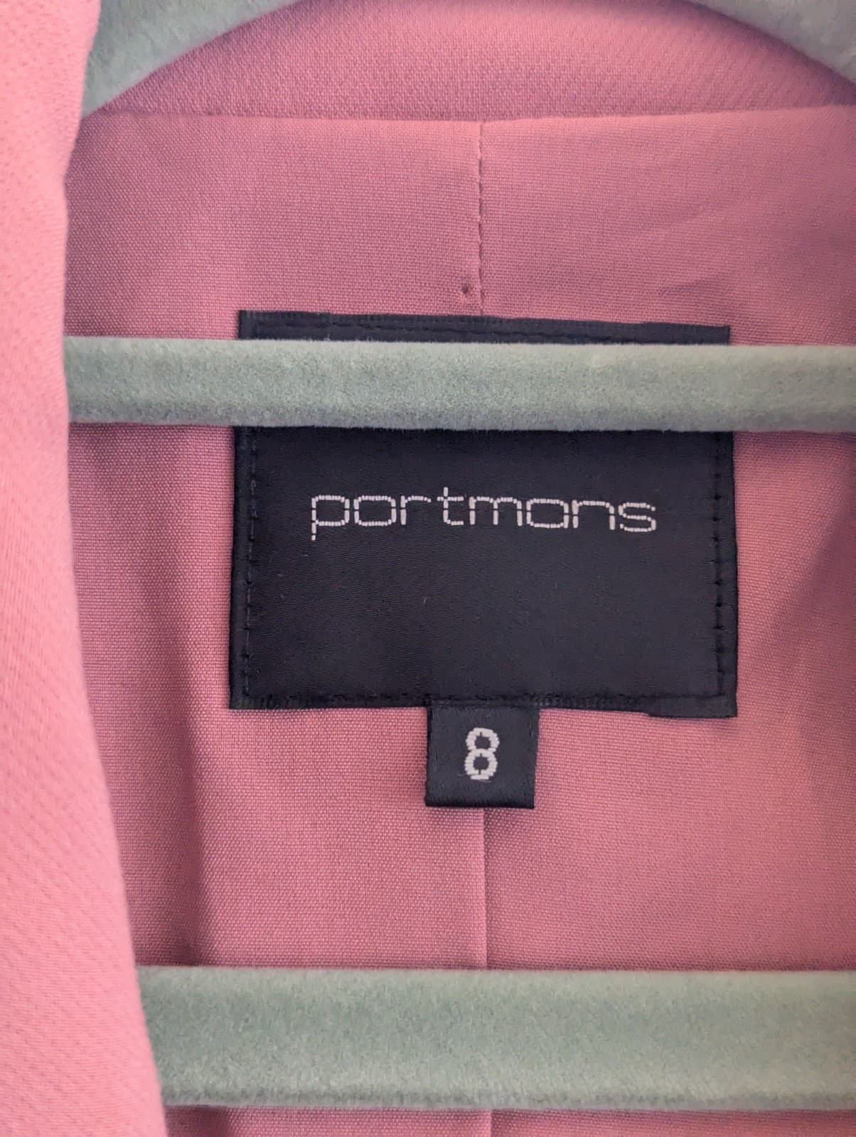 Portmans Blazer Size 8 Aus 4 Us Dusty Pink Double Breasted Gold Button Corporate — photo 8 of 12