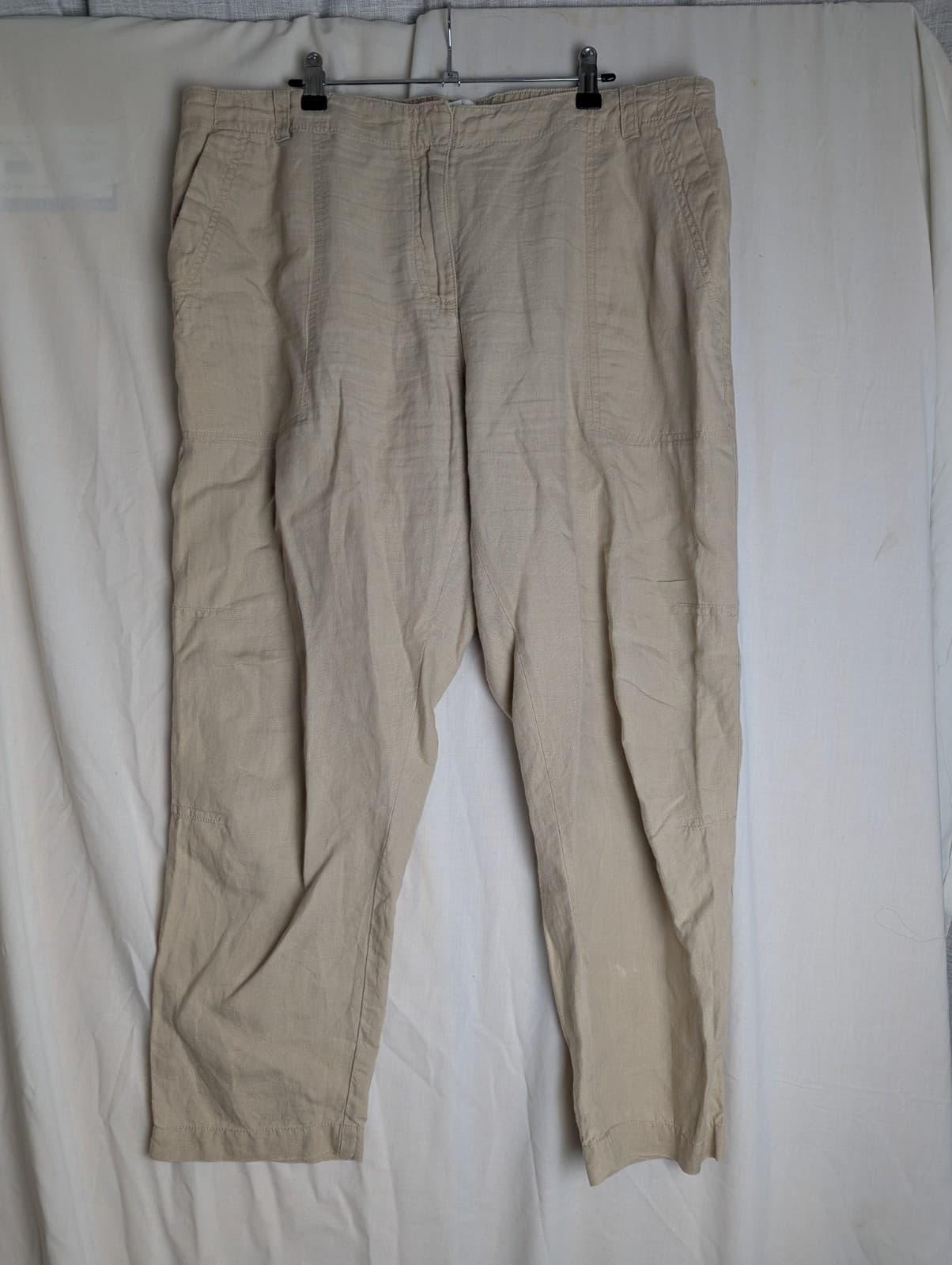 Country Road Linen Pants Size AUS 16 Beige Natural Linen Casual Summer Trousers — photo 5 of 10