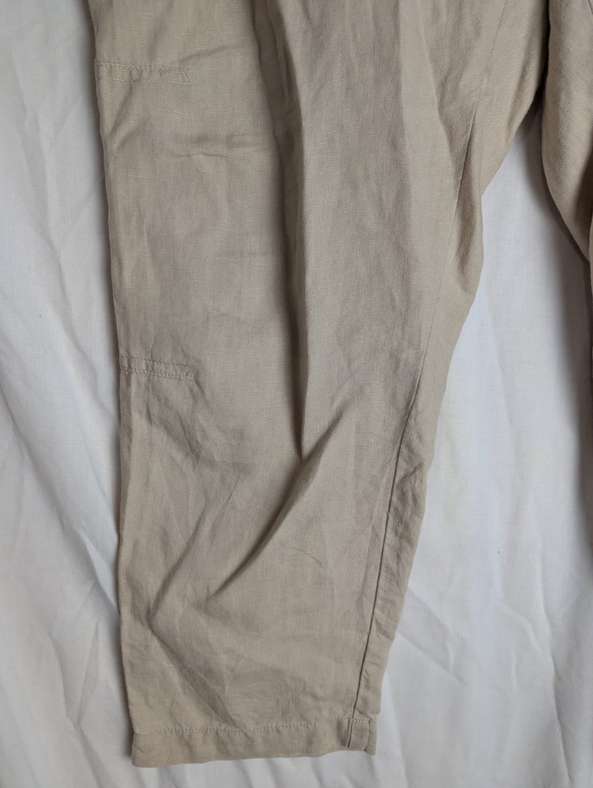 Country Road Linen Pants Size AUS 16 Beige Natural Linen Casual Summer Trousers — photo 6 of 10