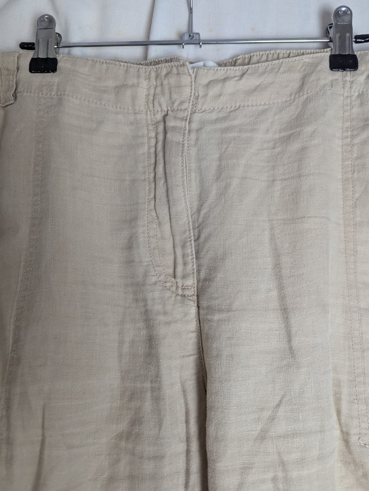 Country Road Linen Pants Size AUS 16 Beige Natural Linen Casual Summer Trousers — photo 8 of 10