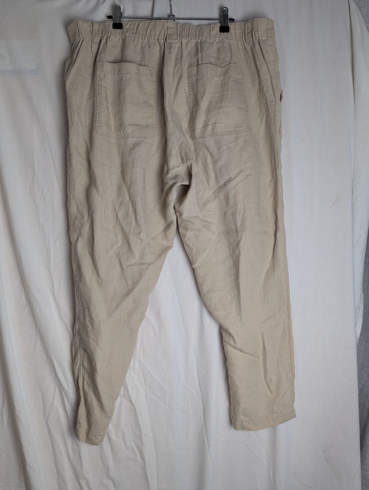 Country Road Linen Pants Size AUS 16 Beige Natural Linen Casual Summer Trousers — photo 9 of 10