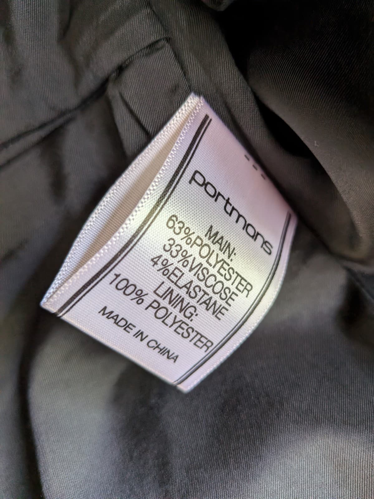 Portmans Black Blazer Jacket Size 12 Shawl Collar Career Corporate Work — photo 7 of 9