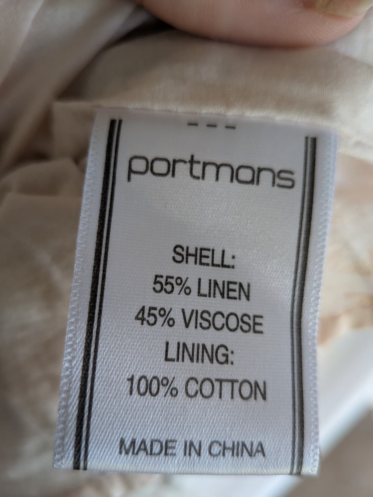 Portmans Floral Linen Blend Dress Size 12 Belted Fit Flare Garden Party Viscose — photo 7 of 9
