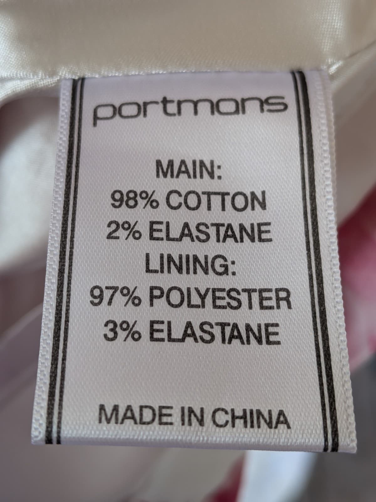 Portmans Dress Size 10 Floral A Line Pockets Fit Flare Cotton Stretch Pink Red — photo 8 of 10