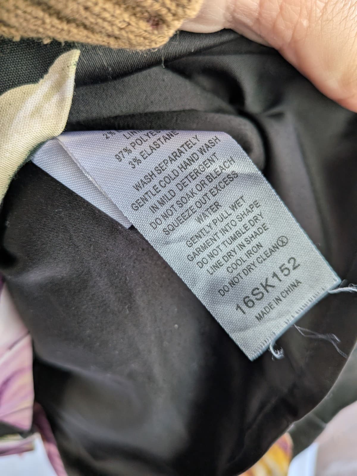 Review Pencil Skirt Size 10 Black Purple Floral Cotton Stretch Work Office — photo 6 of 9