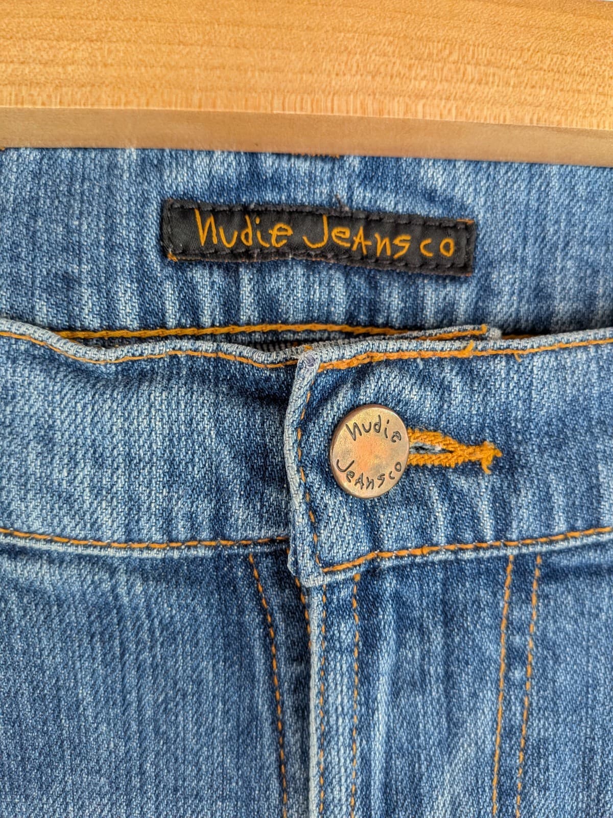 Nudie Jeans Co Slim Straight Jeans W32 L32 Blue Faded Denim Mens — photo 4 of 10
