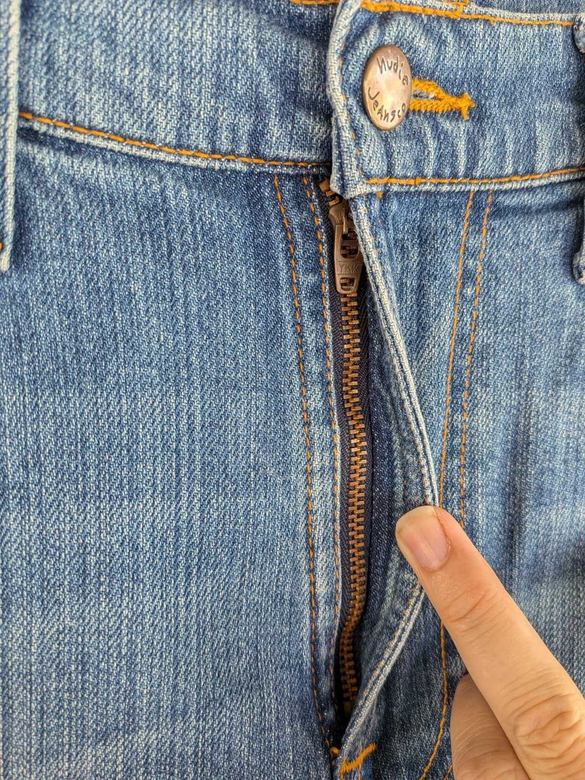 Nudie Jeans Co Slim Straight Jeans W32 L32 Blue Faded Denim Mens — photo 5 of 10