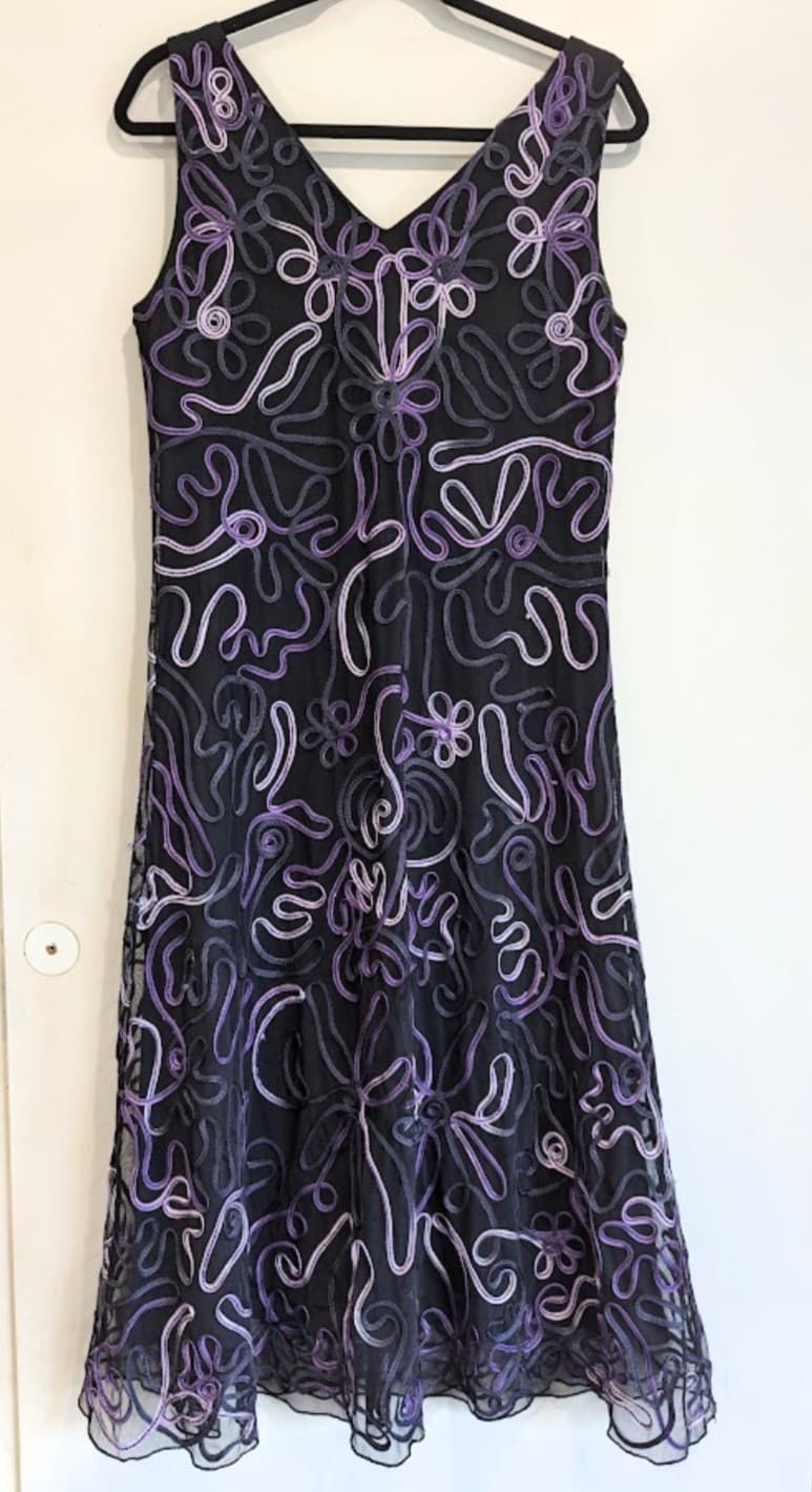 Liz Jordan Dress Purple Embellished Formal Cocktail Party Size Aus 12 US 8 — photo 3 of 6