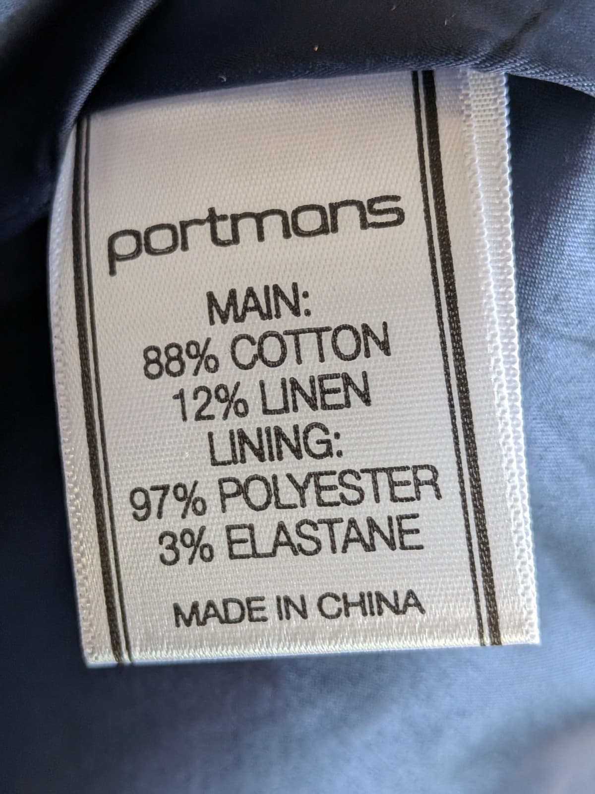 Portmans Dress Size 10 Grey Linen Blend Pencil Work Office Career Knee Length — photo 9 of 12
