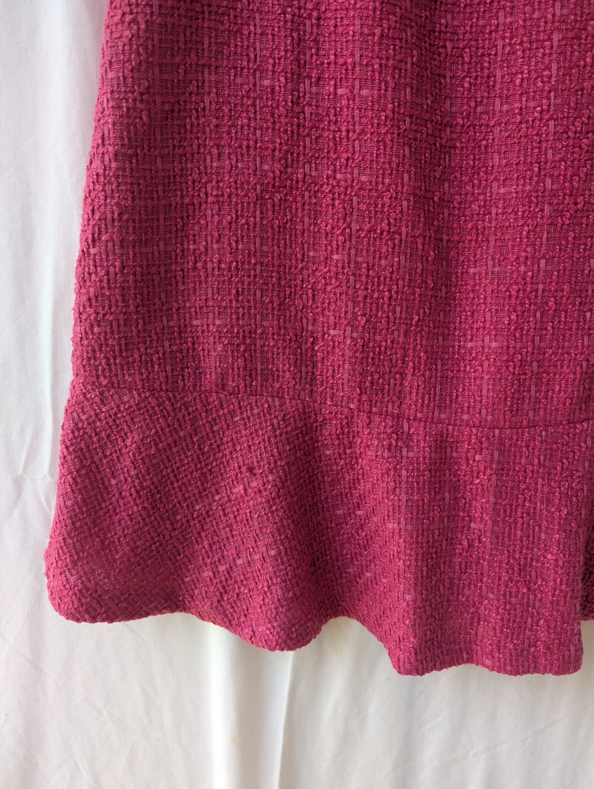 Portmans Dress Plus Size AUS 16 US 12 Pink Tweed Ruffle Hem Shift Cocktail — photo 4 of 11