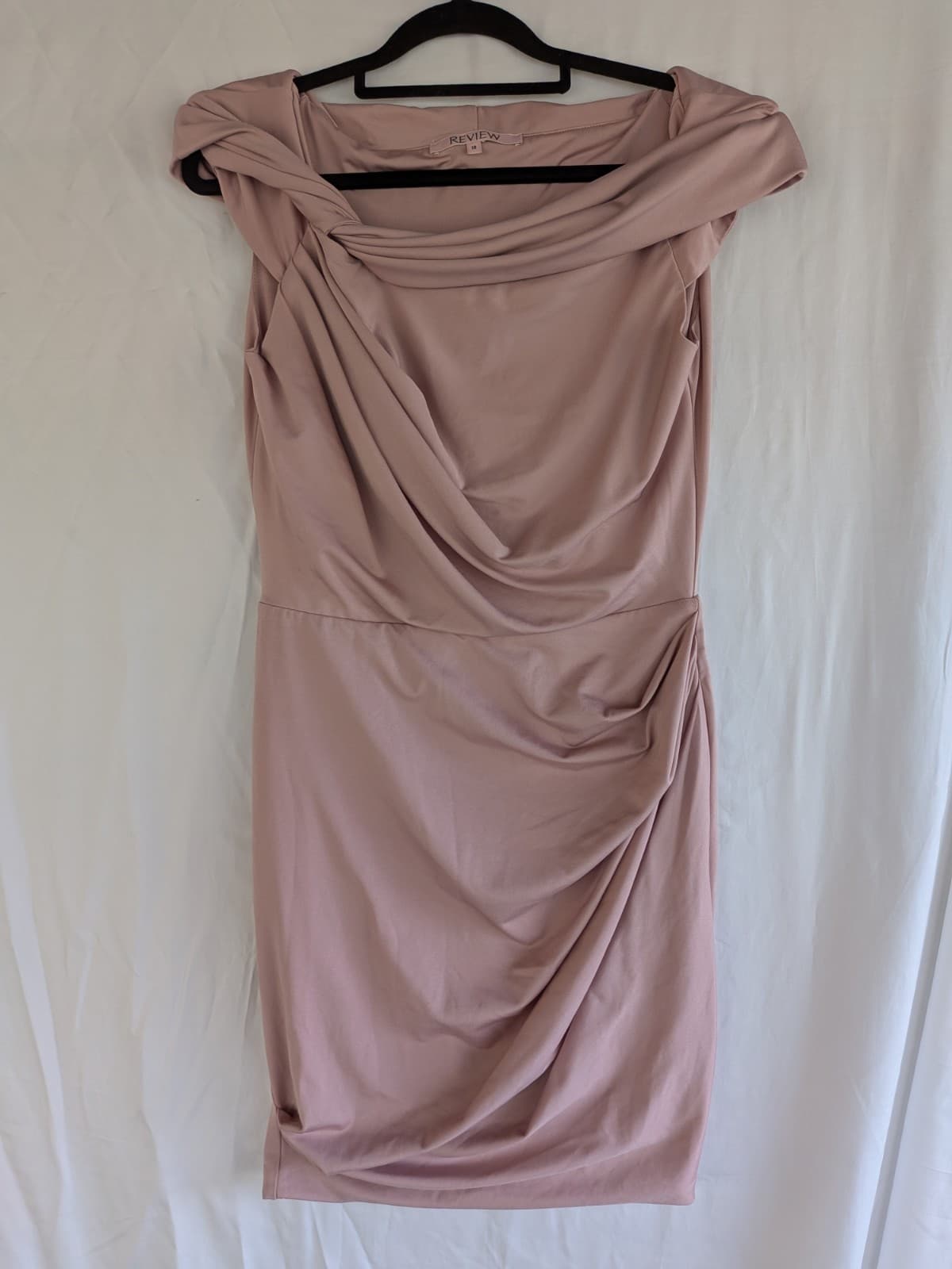 Review Tara Dress Size 10 Blush Pink Bridesmaid Cocktail Occasion Midi — photo 2 of 7