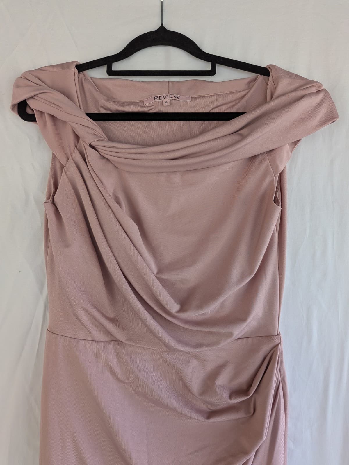 Review Tara Dress Size 10 Blush Pink Bridesmaid Cocktail Occasion Midi — photo 3 of 7