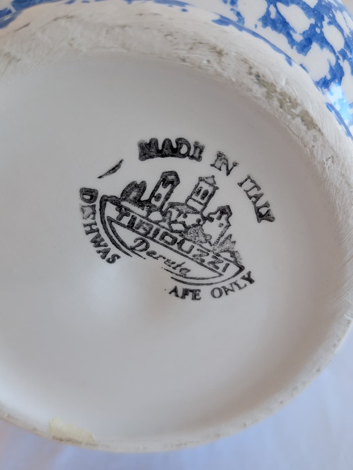 Italian Hand Painted Ceramic Jug Sun Motif Yellow Blue Country Kitchen Decor — photo 10 of 10