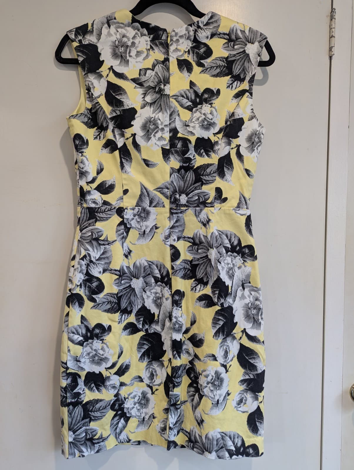 Review Dress Size Aus 10 US 6 Yellow Floral Pencil Pinup Retro Cocktail β photo 2 of 5