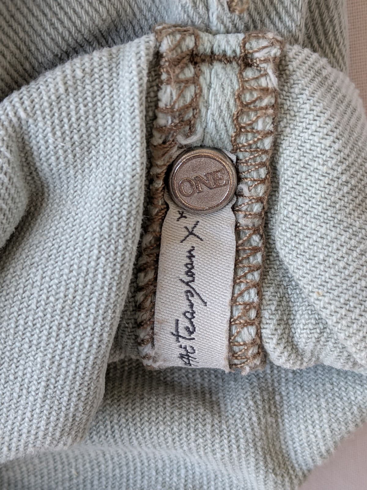 Oneteaspoon Denim Shorts Size Aus 12 Us 8 Light Sage Khaki Relaxed Fit Rolled — photo 4 of 12