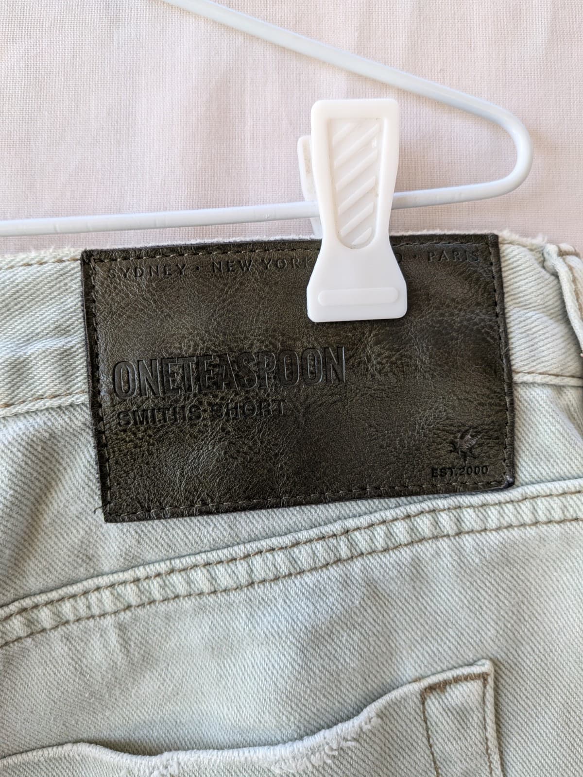 Oneteaspoon Denim Shorts Size Aus 12 Us 8 Light Sage Khaki Relaxed Fit Rolled — photo 9 of 12