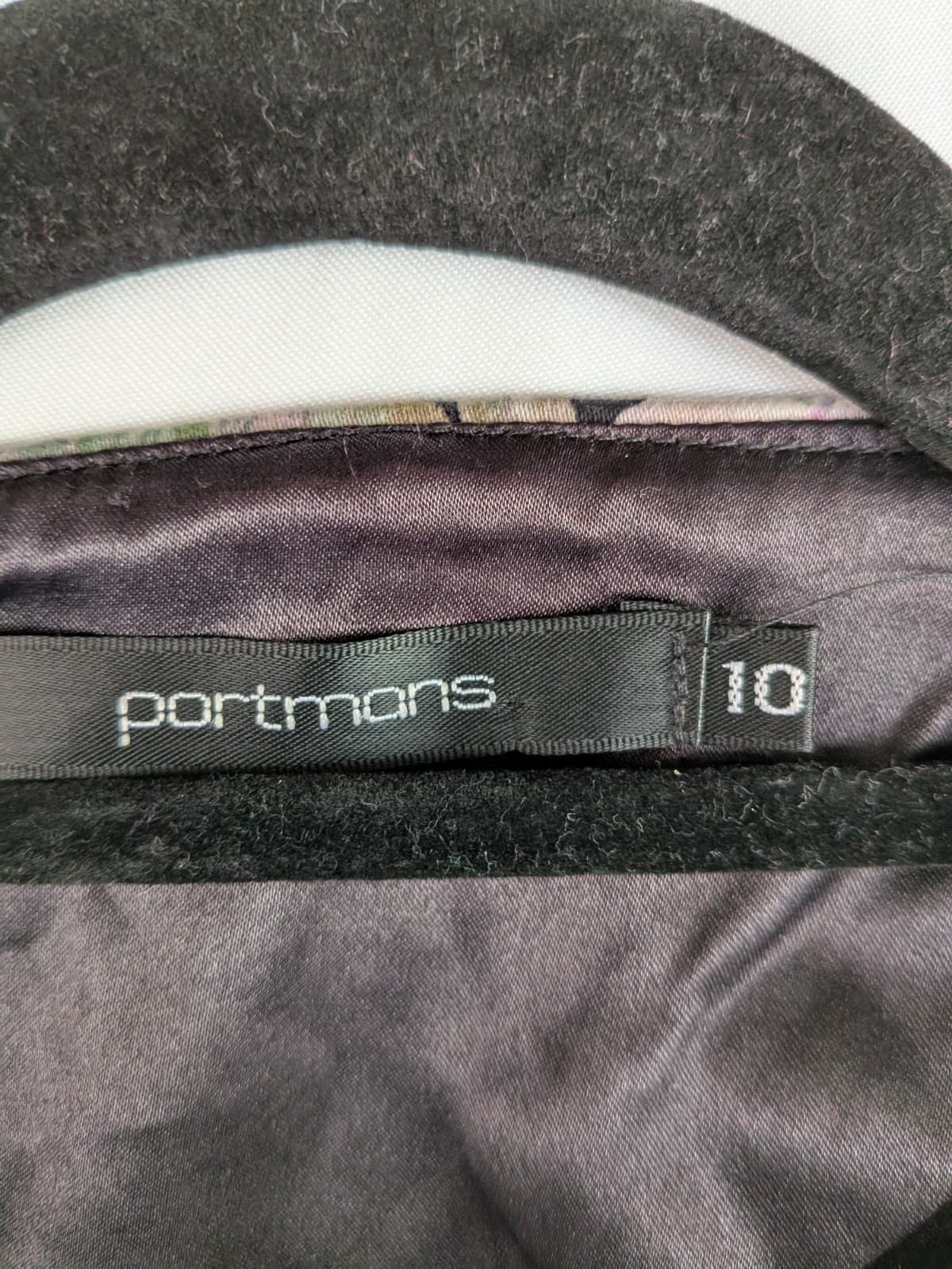 Portmans Dress Size 10 Black Floral A Line Fit Flare Midi Tea Garden Party — photo 4 of 10