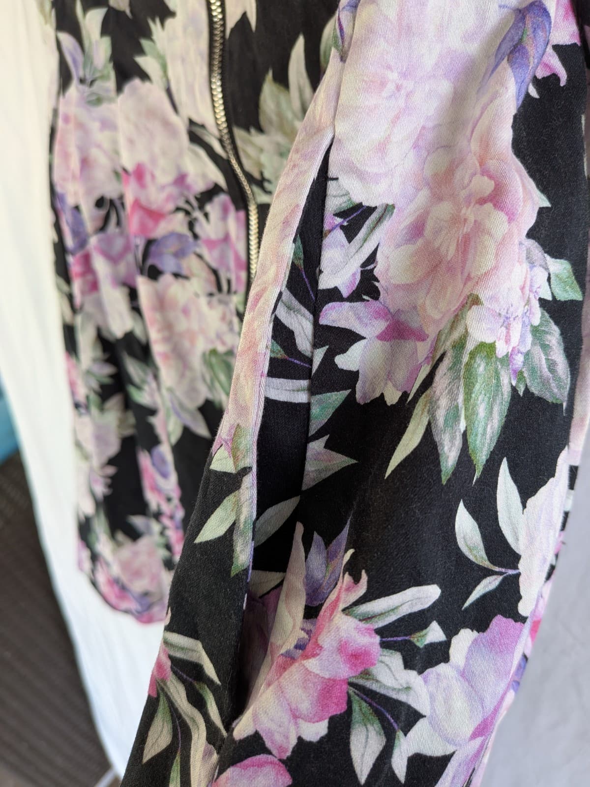 Portmans Dress Size 10 Black Floral A Line Fit Flare Midi Tea Garden Party — photo 6 of 10