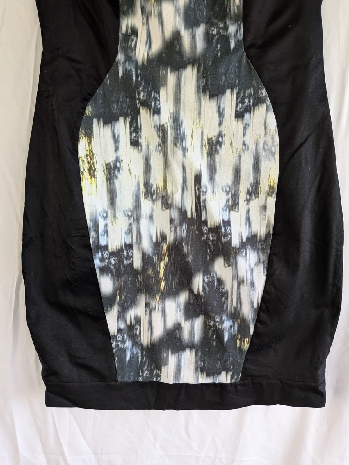 Portmans Dress Size 10 Black Abstract Print Sheath Career Cocktail Dress — photo 5 of 8