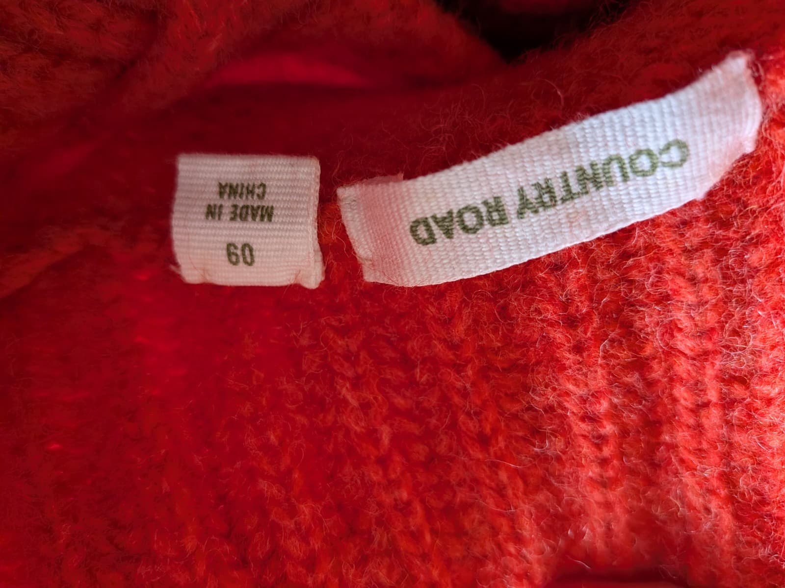 Country Road Kids Size 9 Orange Wool Knit Cape Cardigan Poncho Jacket — photo 8 of 8