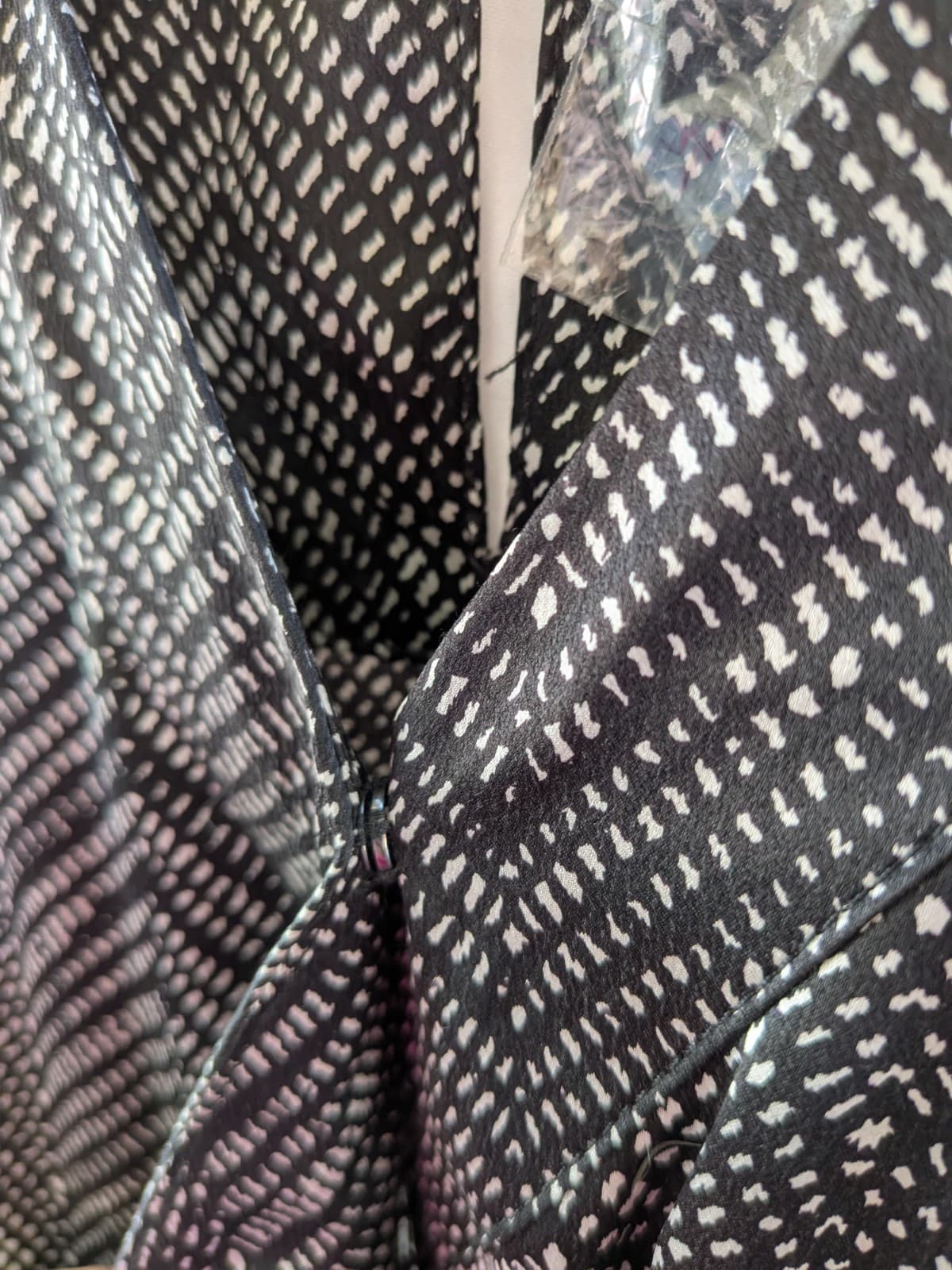Jeanswest Premium Silk Wrap Playsuit Black White Print Sleeveless Tie Size 10 — photo 8 of 13
